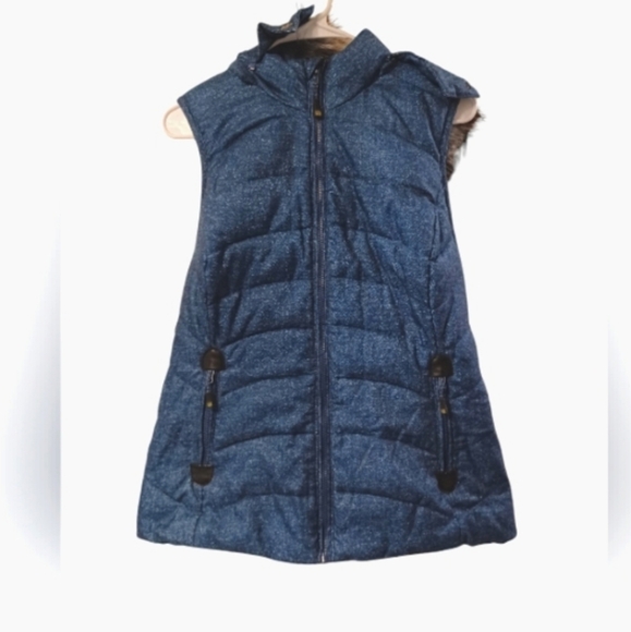 Green Tea Dark Blue Winter Vest Size Medium - Picture 3 of 13